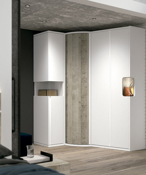 ARMARIO RINCON PUERTA GIRATORIA DETALLE CRISTAL