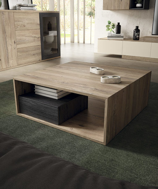 MUEBLE SALON TV ATAMBORADO DETALLE MESA