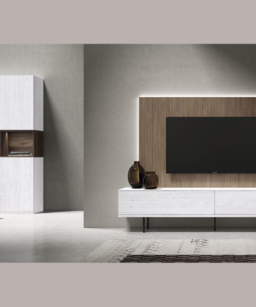 MUEBLE SALON TV PANEL RAYADO