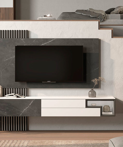 MUEBLE SALON PANEL PALILLERIA DETALLE DOBLE