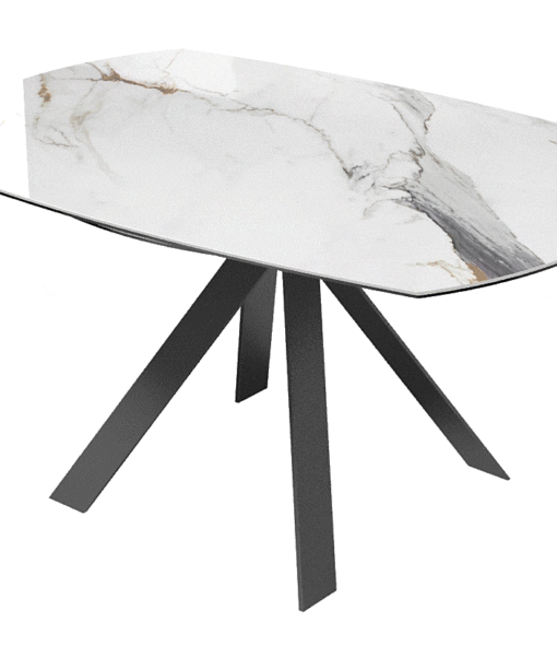mesa de comedor porcelánica extensible giratoria