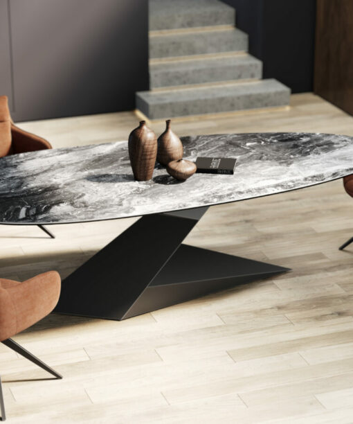 Mesa de comedor ZEPHA porcelánica