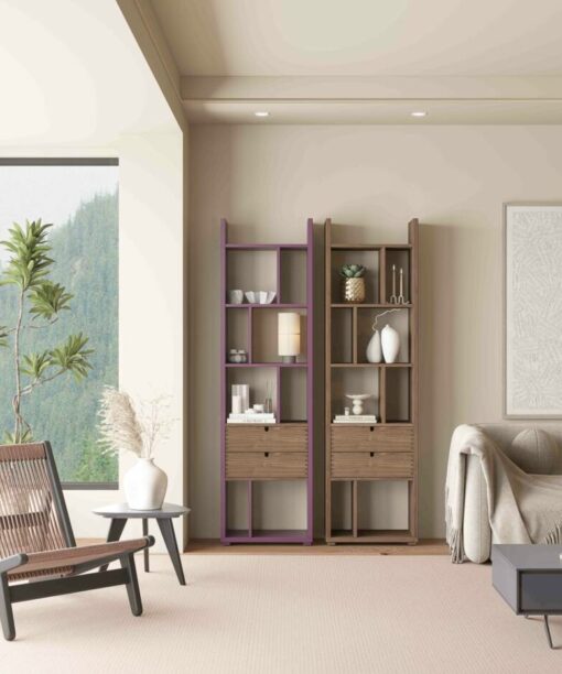 Estantería chapa madera natural MILANO
