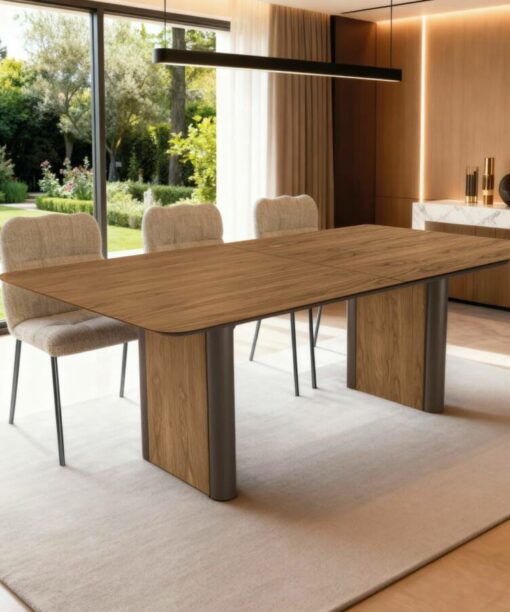 mesa de comedor con cantos redondos
