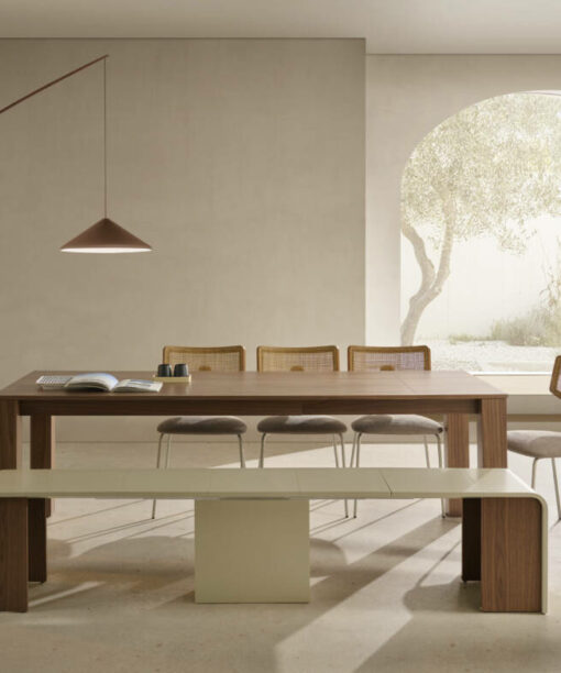 Banco extensible de madera