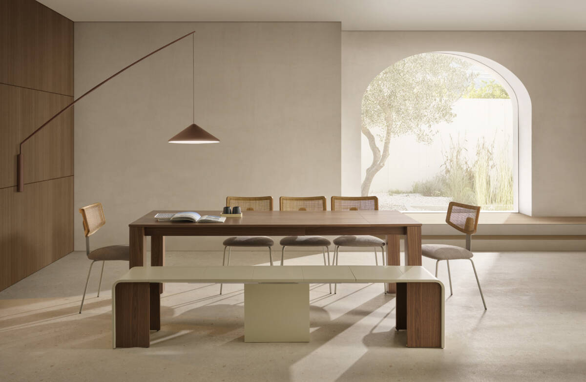Banco extensible de madera